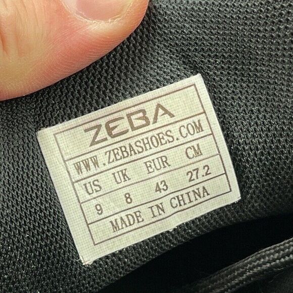 Zeba Shoes Mens Sz 9 Triple Black Hands Free Slip On Walking Sneakers Orthopedic - Picture 15 of 15